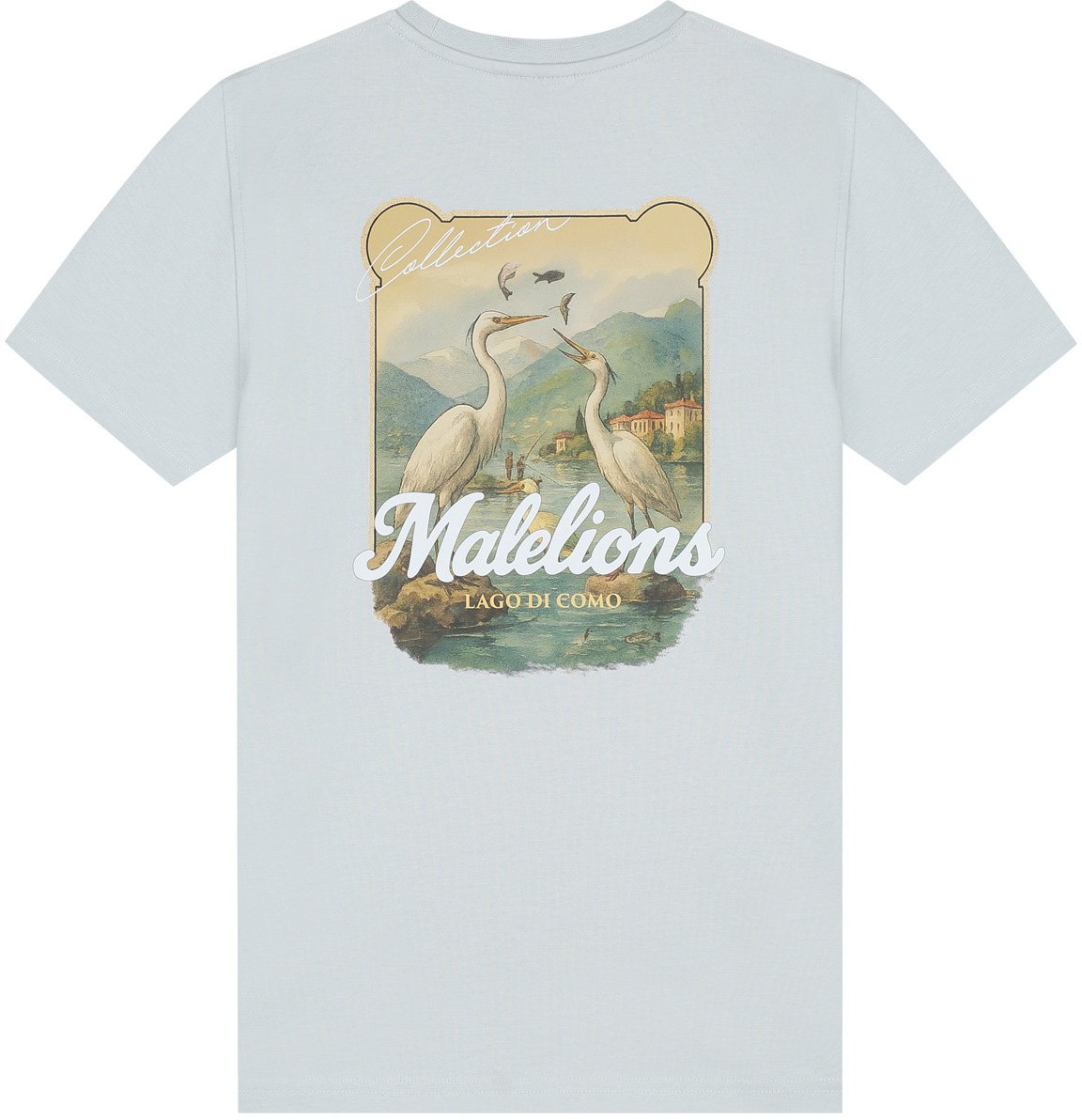 Malelions Malelions Junior Relaxed White Heron T-Shirt Grijs