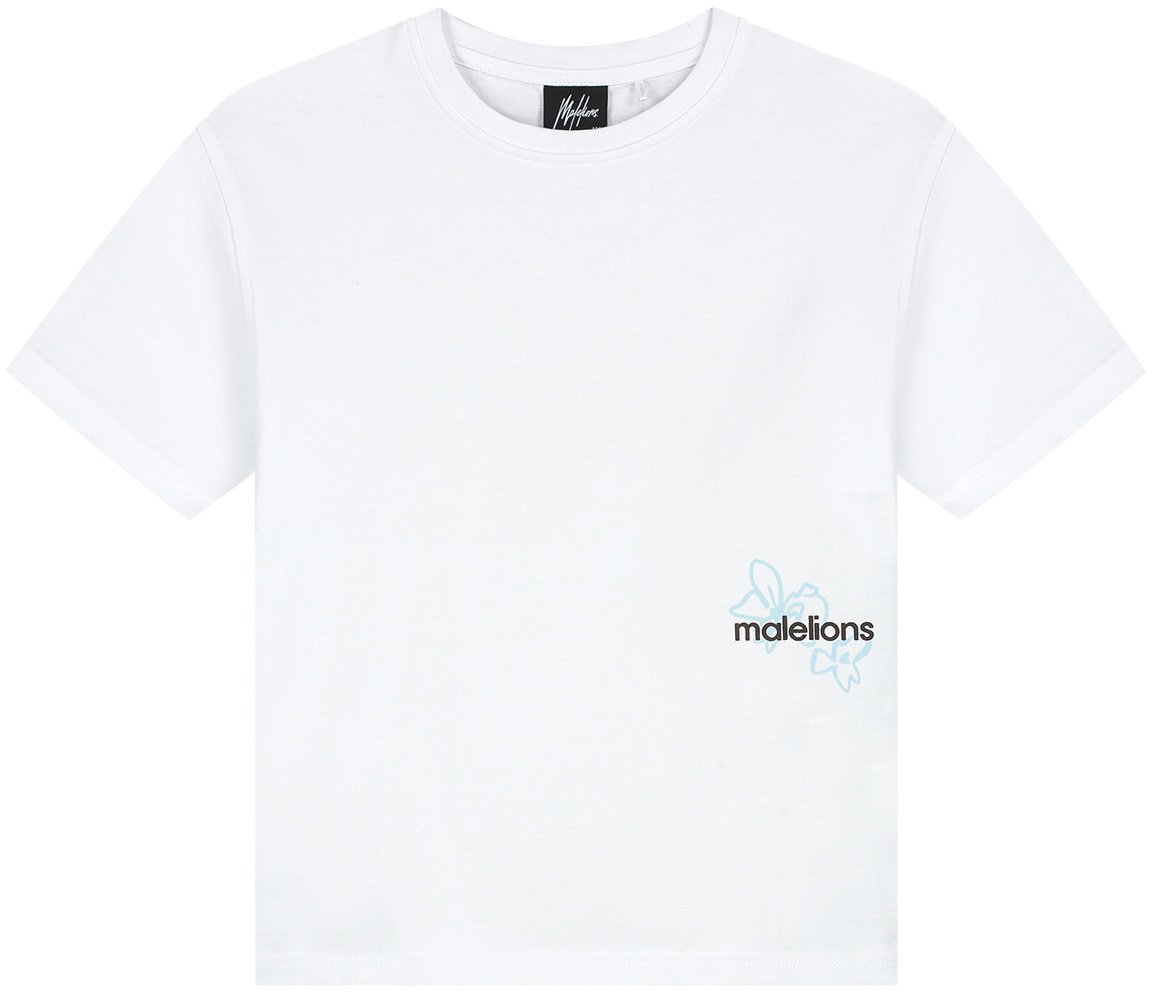 Malelions Malelions Junior Relaxed Botanical T-Shirt Wit