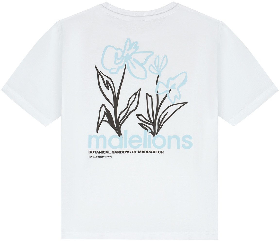 Malelions Malelions Junior Relaxed Botanical T-Shirt Wit