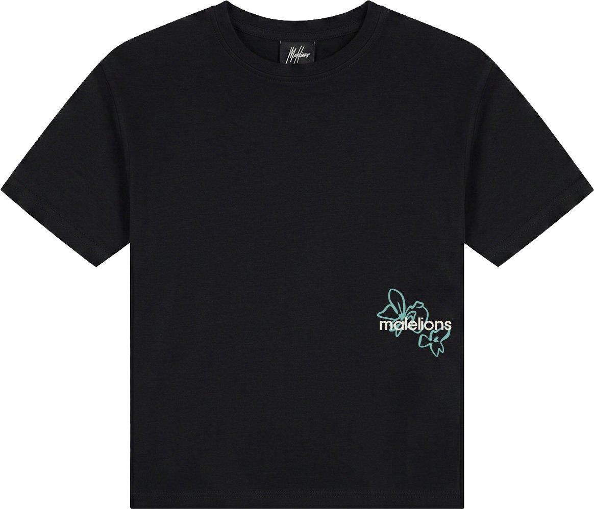 Malelions Malelions Junior Relaxed Botanical T-Shirt Zwart