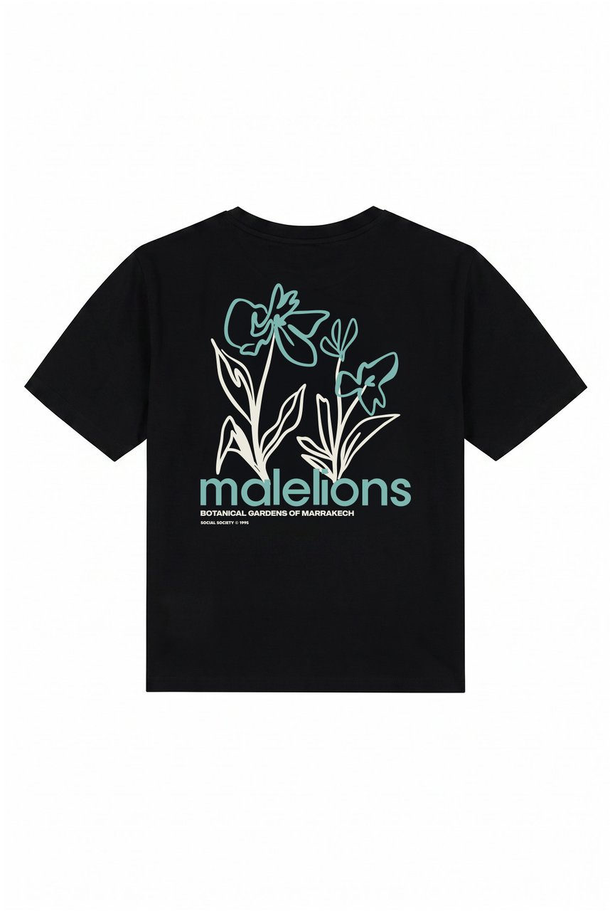 Malelions Malelions Junior Relaxed Botanical T-Shirt Zwart