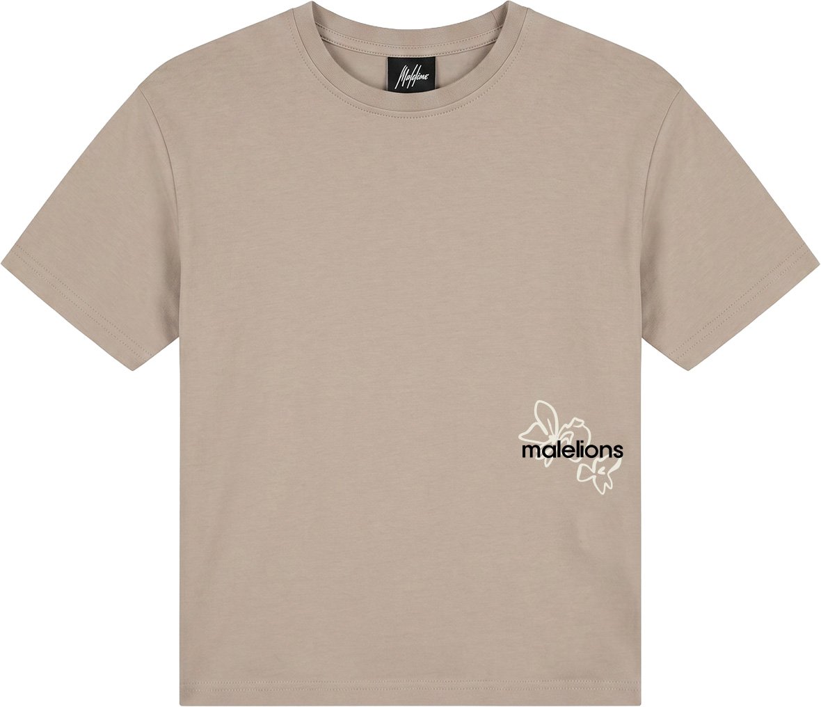 Malelions Malelions Junior Relaxed Botanical T-Shirt Beige