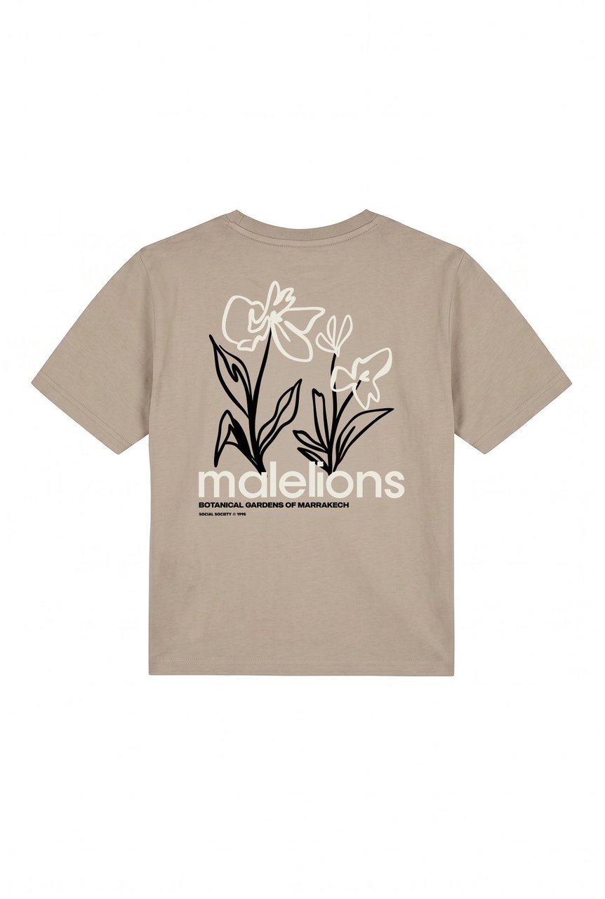Malelions Malelions Junior Relaxed Botanical T-Shirt Beige