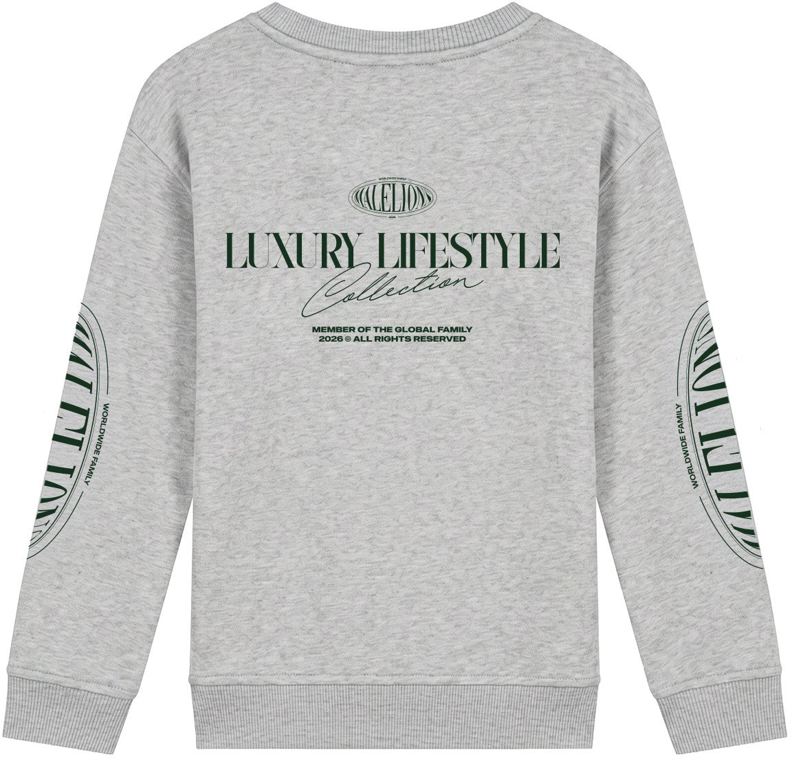 Malelions Junior Relaxed Lifestyle Sweater Grijs