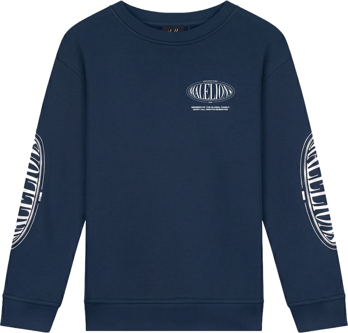 Malelions Junior Relaxed Lifestyle Sweater Blauw