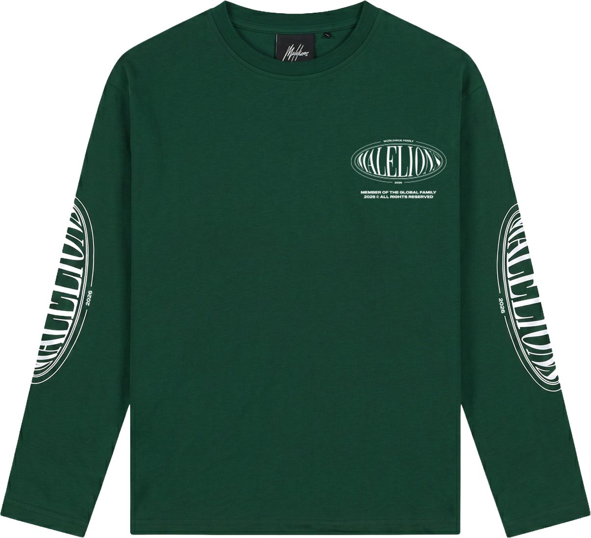 Malelions Junior Relaxed Lifestyle Longsleeve T-Shirt Groen