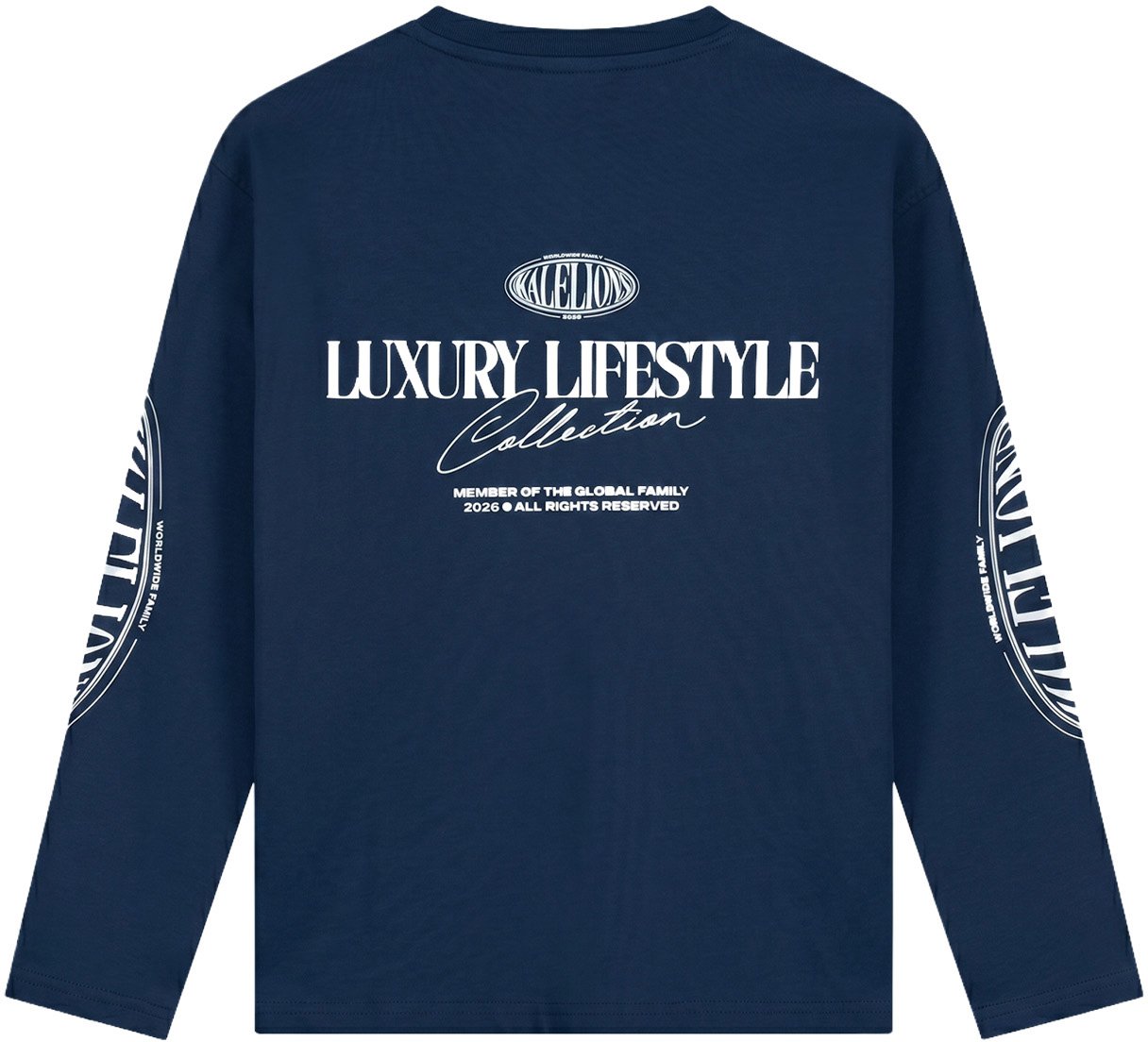 Malelions Junior Relaxed Lifestyle Longsleeve T-Shirt Blauw