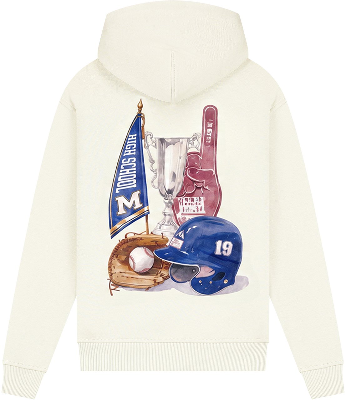 Malelions Junior Relaxed Champions Hoodie Wit