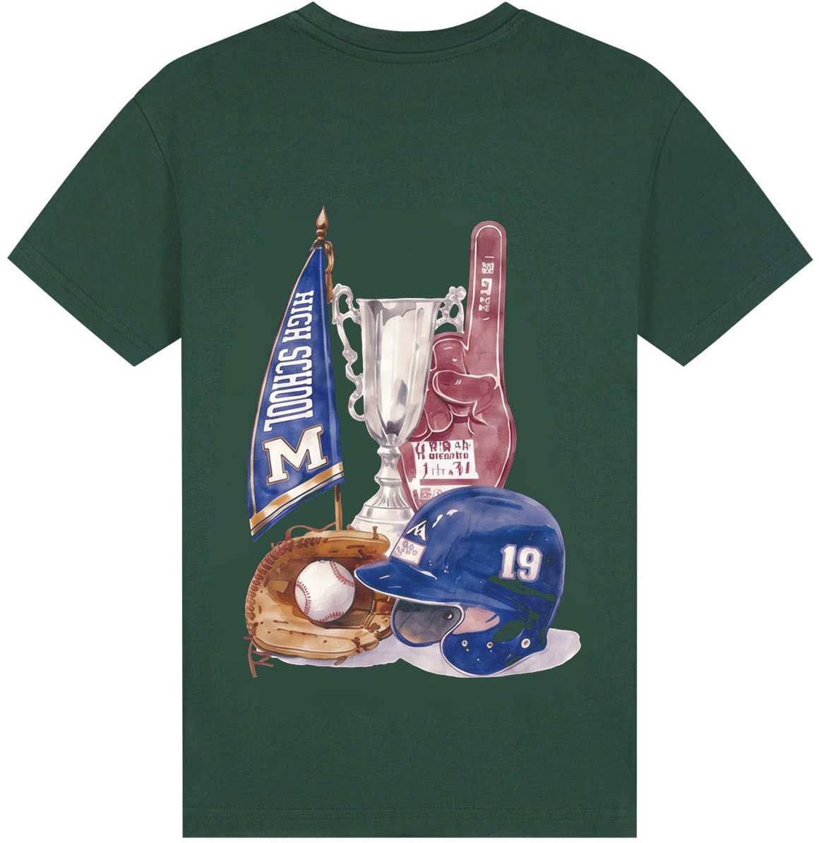 Malelions Junior Relaxed Champions T-Shirt Groen