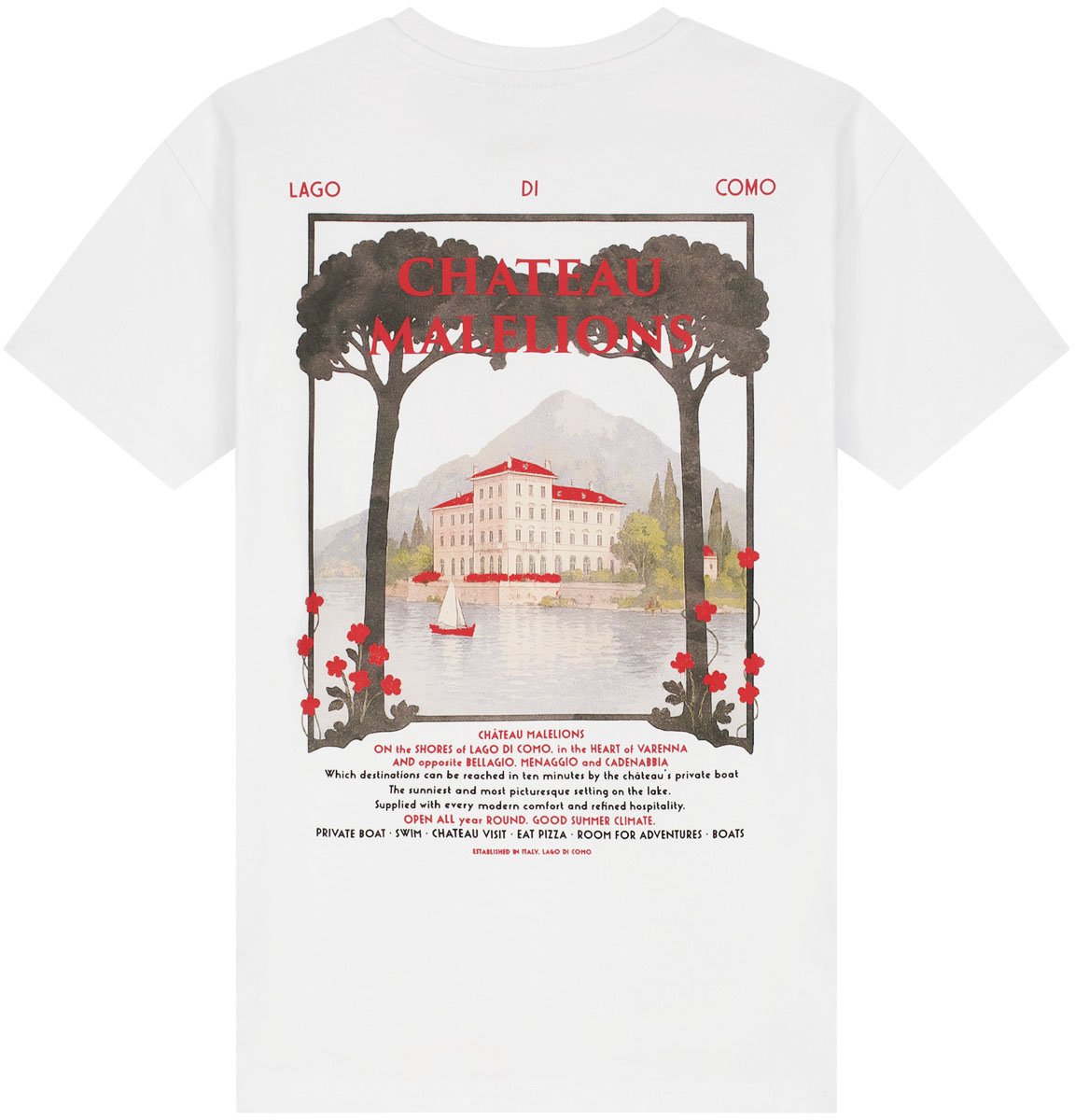 Malelions Malelions Junior Relaxed Chateau T-Shirt Wit