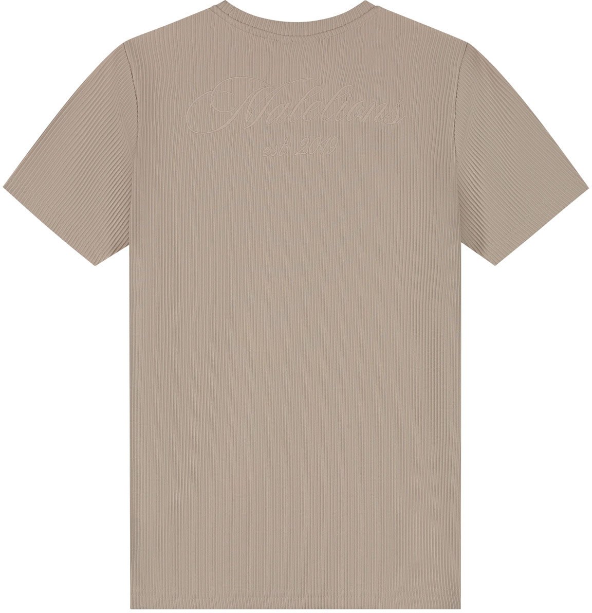 Malelions Malelions Junior Ribbed Script T-Shirt Bruin