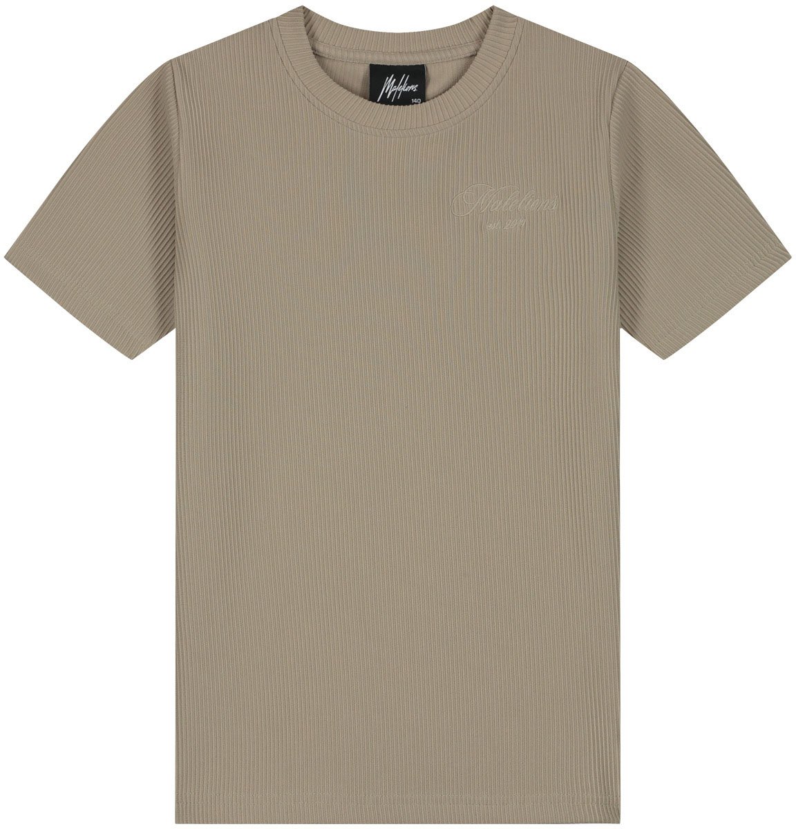 Malelions Malelions Junior Ribbed Script T-Shirt Groen