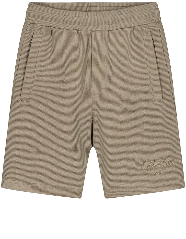 Malelions Malelions Junior Ribbed Script Shorts Groen