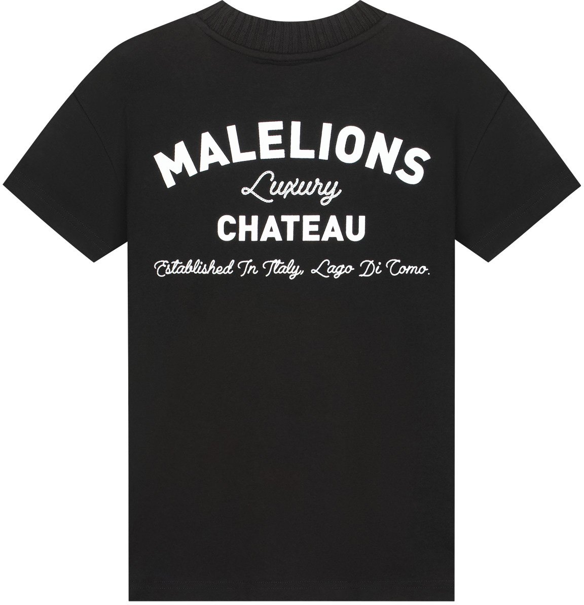 Malelions Malelions Junior Relaxed Knitted Collar T-Shirt Zwart