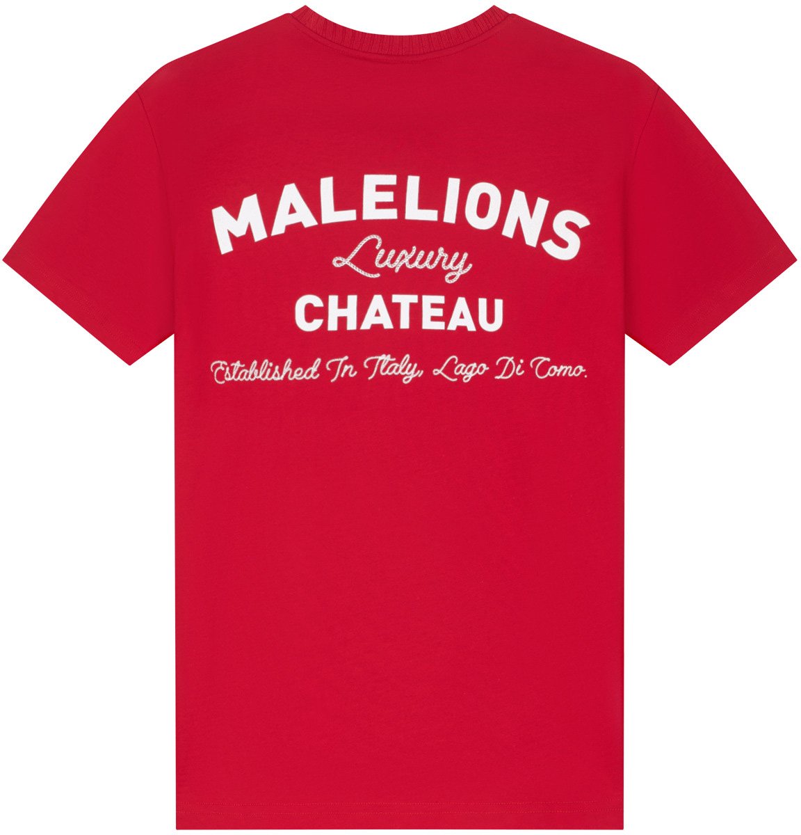 Malelions Malelions Junior Relaxed Knitted Collar T-Shirt Rood