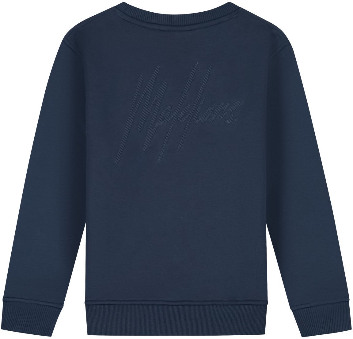 Malelions Junior Striped Signature Sweater Blauw