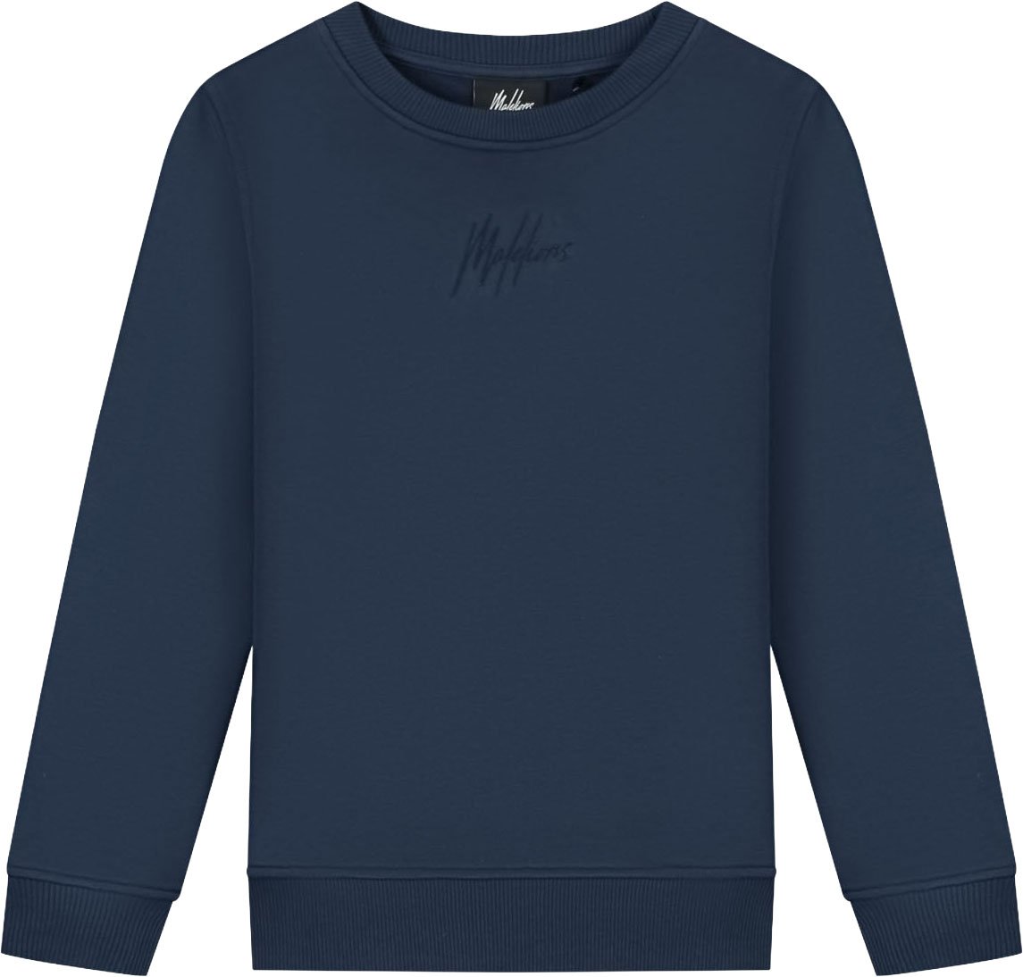 Malelions Junior Striped Signature Sweater Blauw