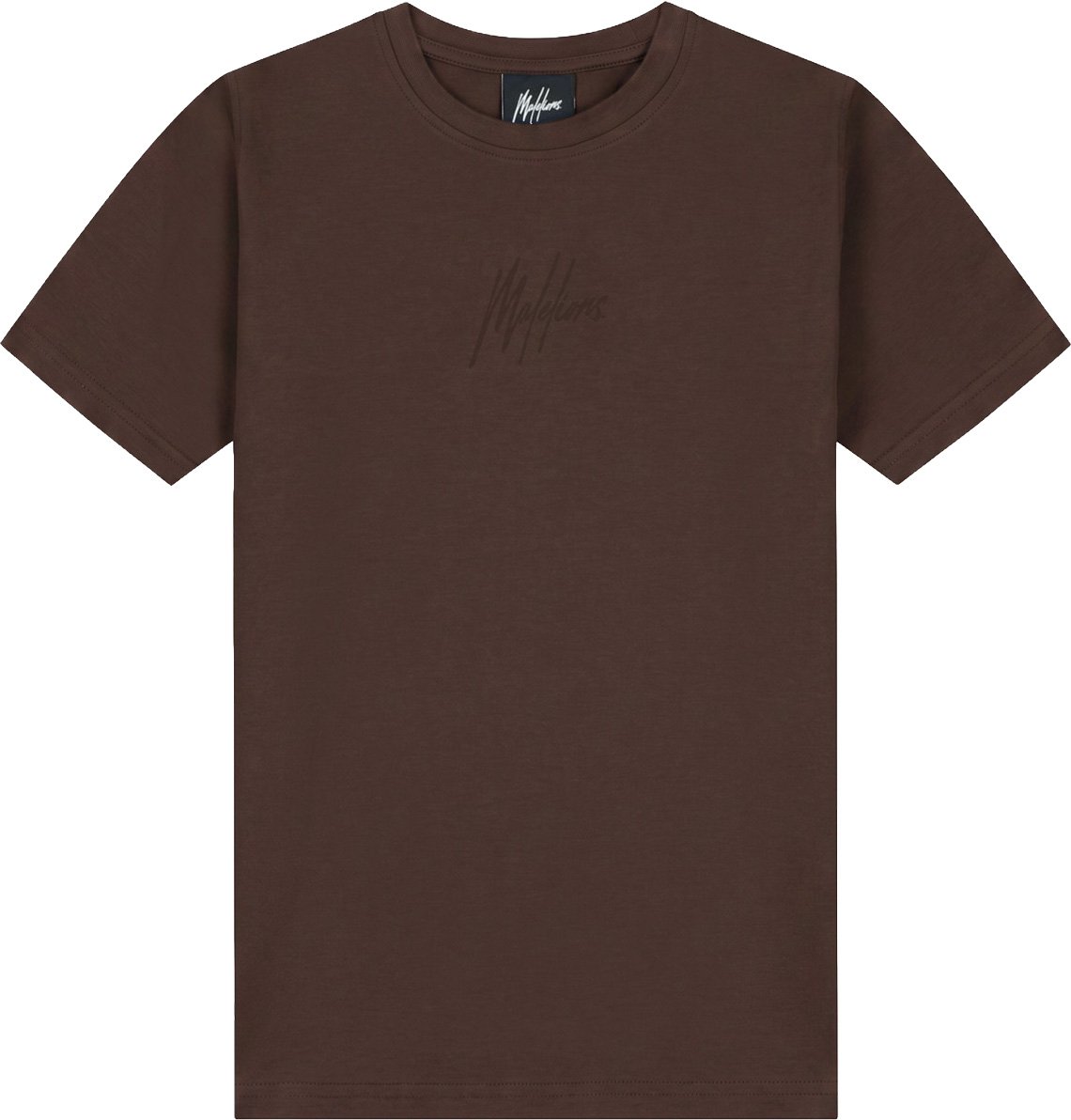 Malelions Junior Striped Signature T-Shirt Bruin