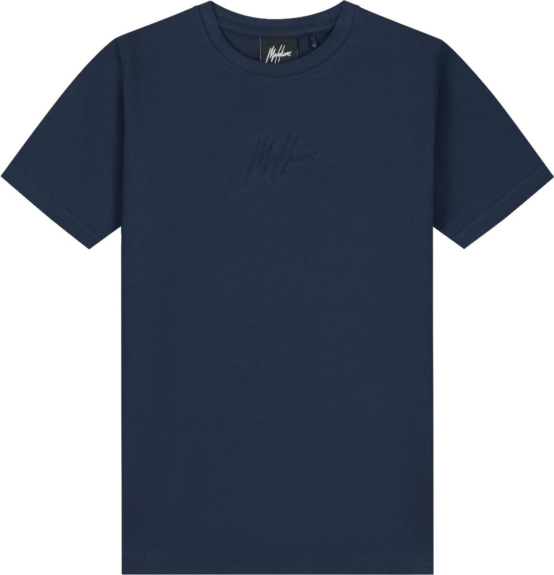 Malelions Junior Striped Signature T-Shirt Blauw