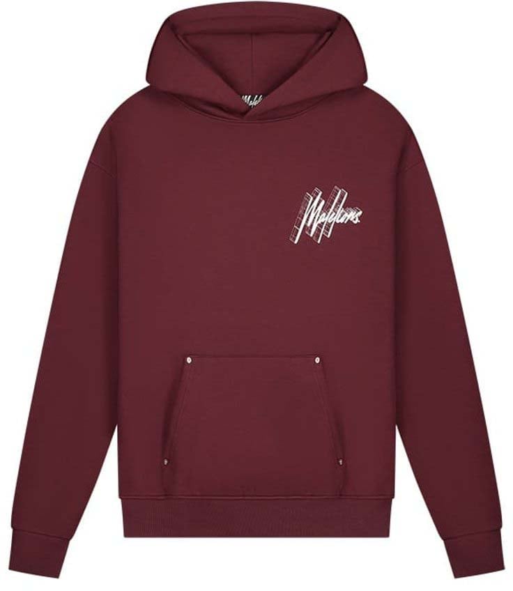 Malelions Malelions Men Oversized 3D Graphic Hoodie Grijs
