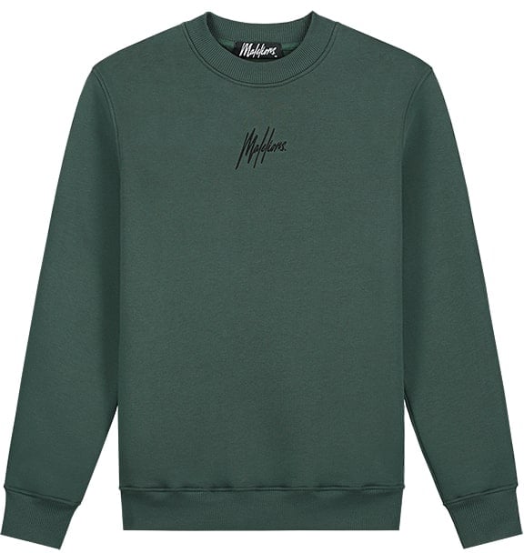 Malelions Malelions Men Striped Signature Sweater Groen