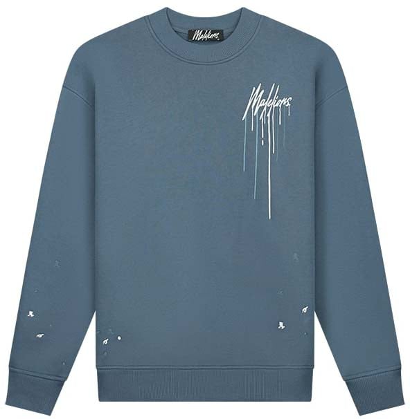 Malelions Malelions Men Oversized Painter Sweater Blauw