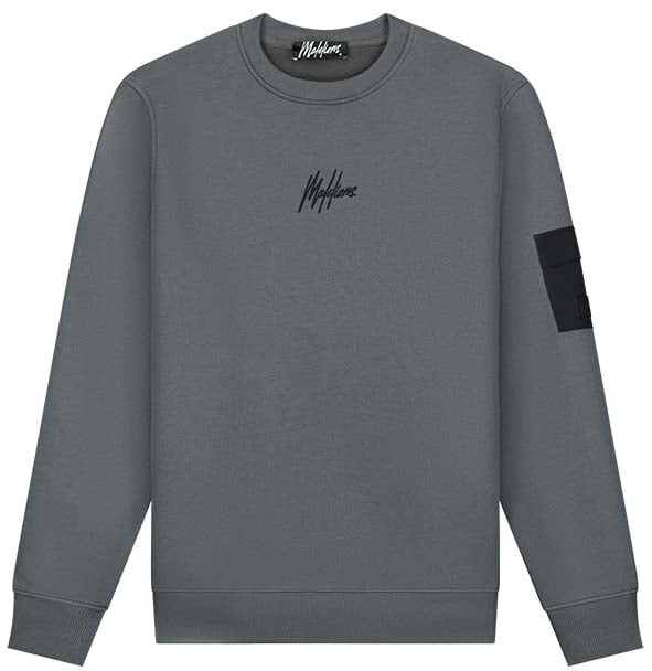 Malelions Malelions Men Nylon Pocket Sweater Grijs