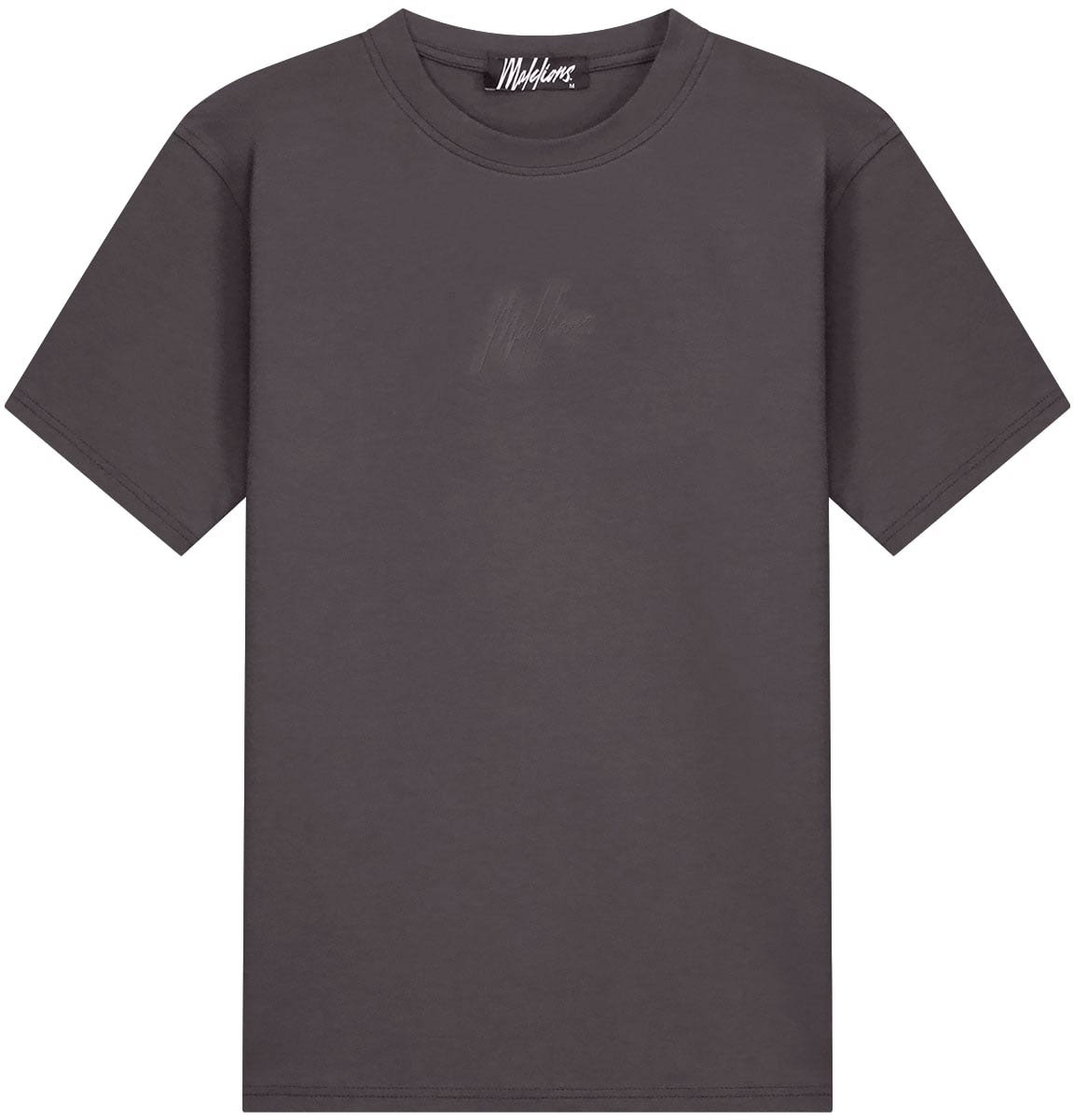 Malelions Malelions Men Striped Signature T-Shirt Bruin