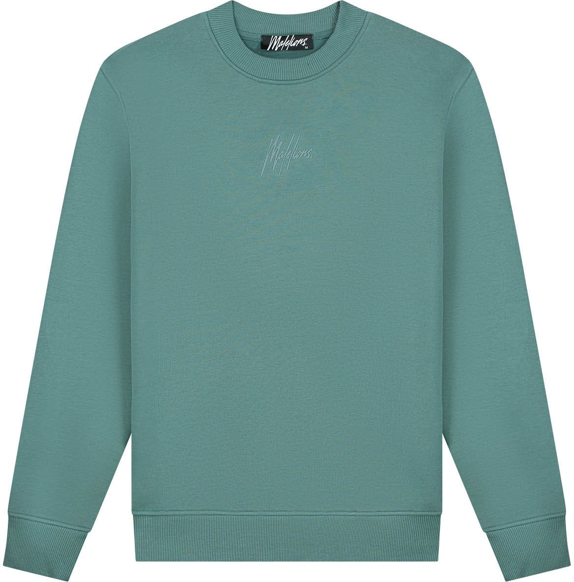 Malelions Malelions Men Striped Signature Sweater Groen