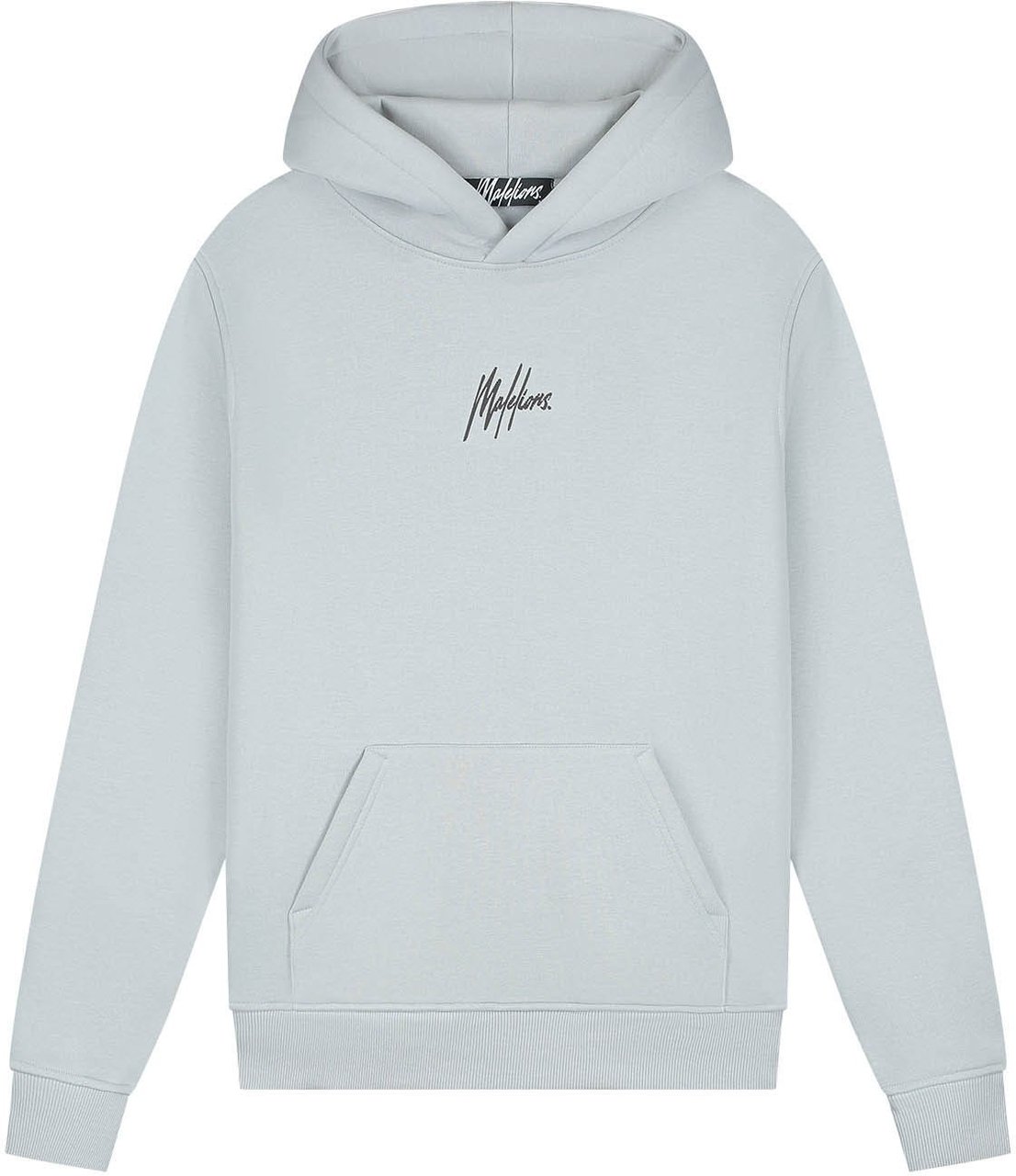 Malelions Malelions Men Striped Signature Hoodie Grijs