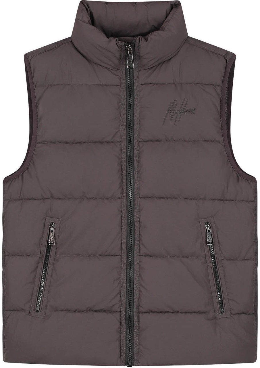 Malelions Malelions Men Matt Crinkle Padded Vest Bruin