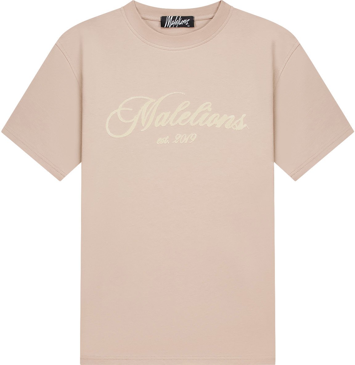 Malelions Malelions Men Handwritten T-Shirt Beige
