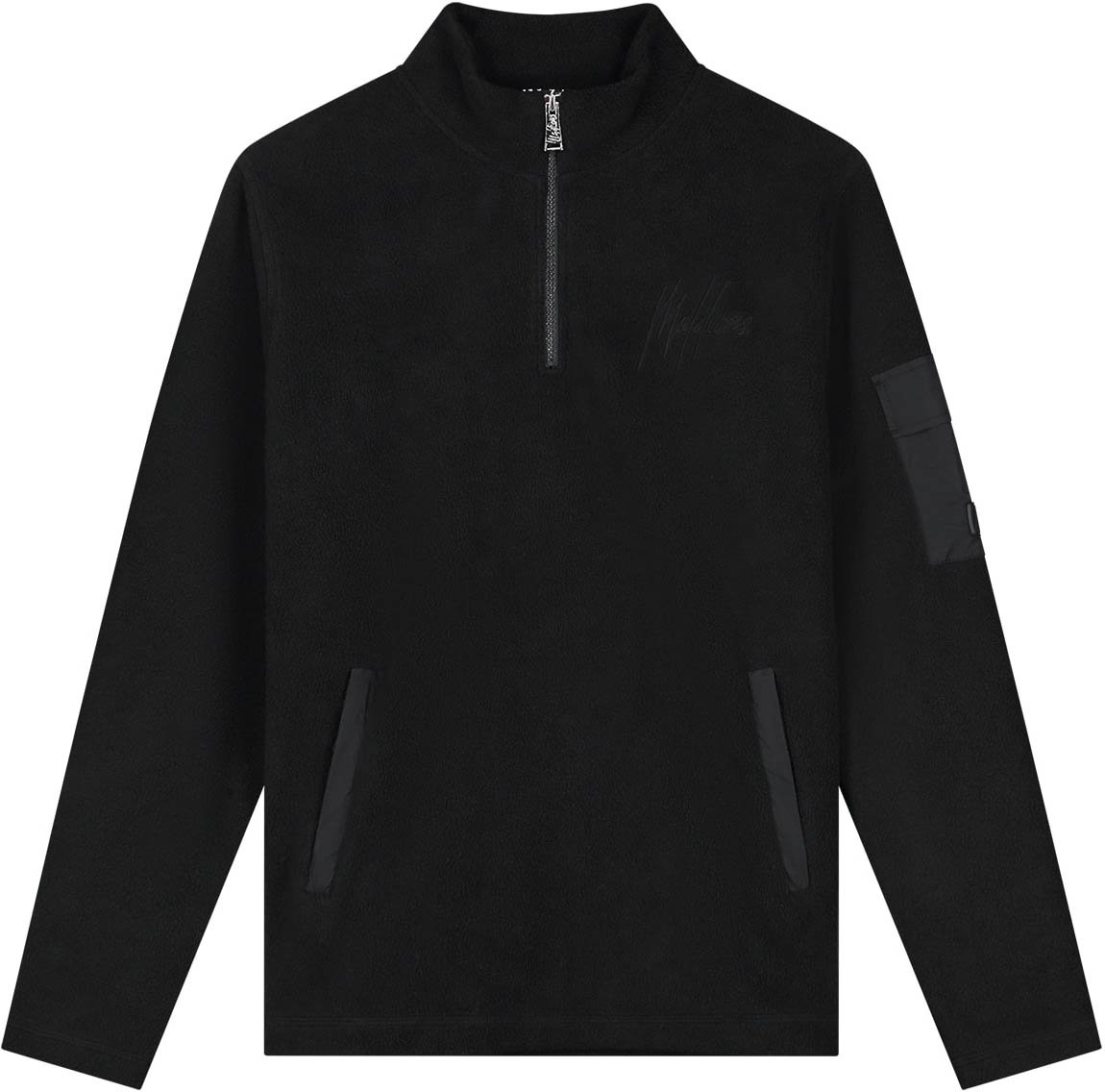 Malelions Malelions Men Fleece Half Zip Sweater Zwart