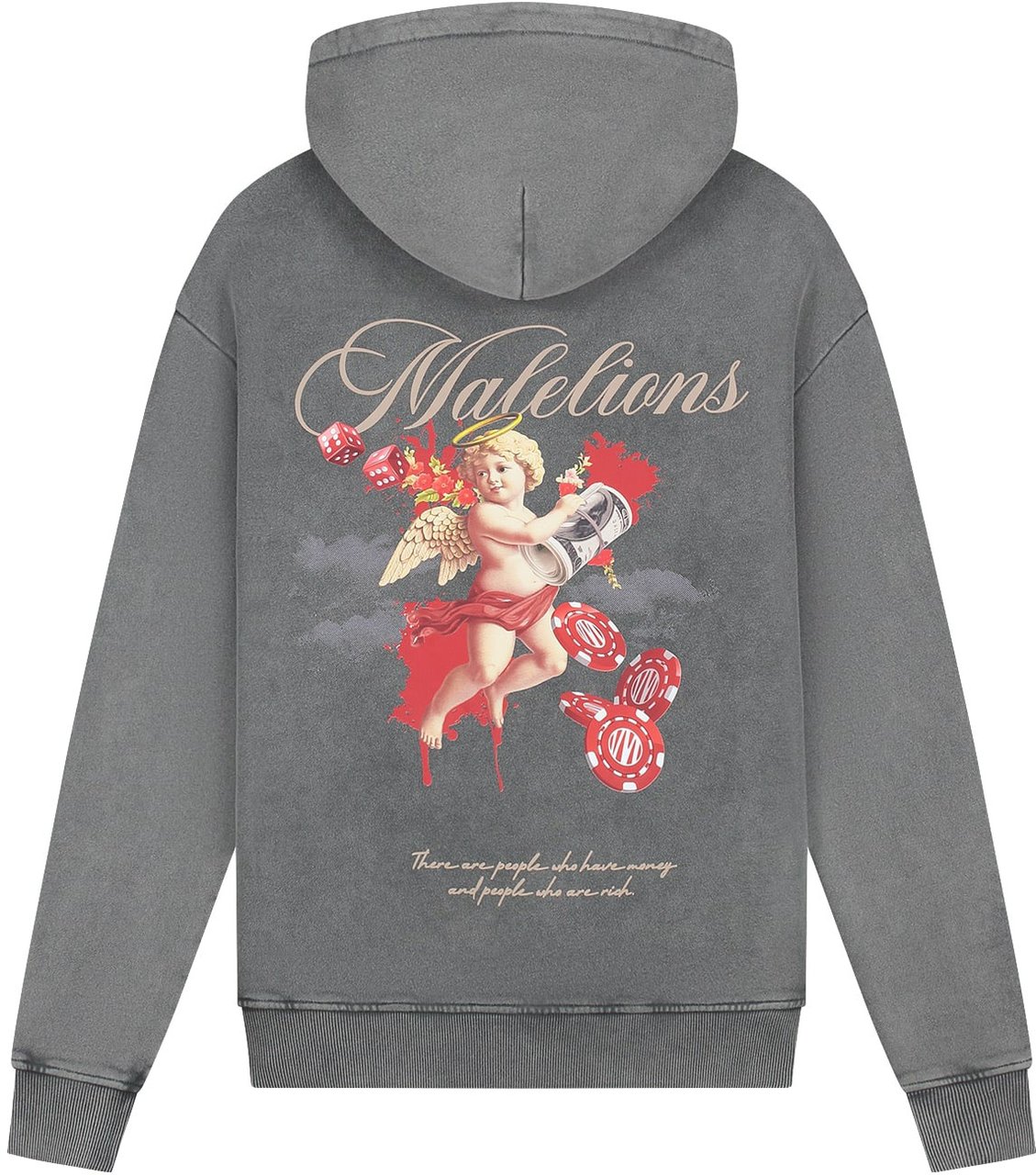 Malelions Malelions Men Angel Hoodie Grijs