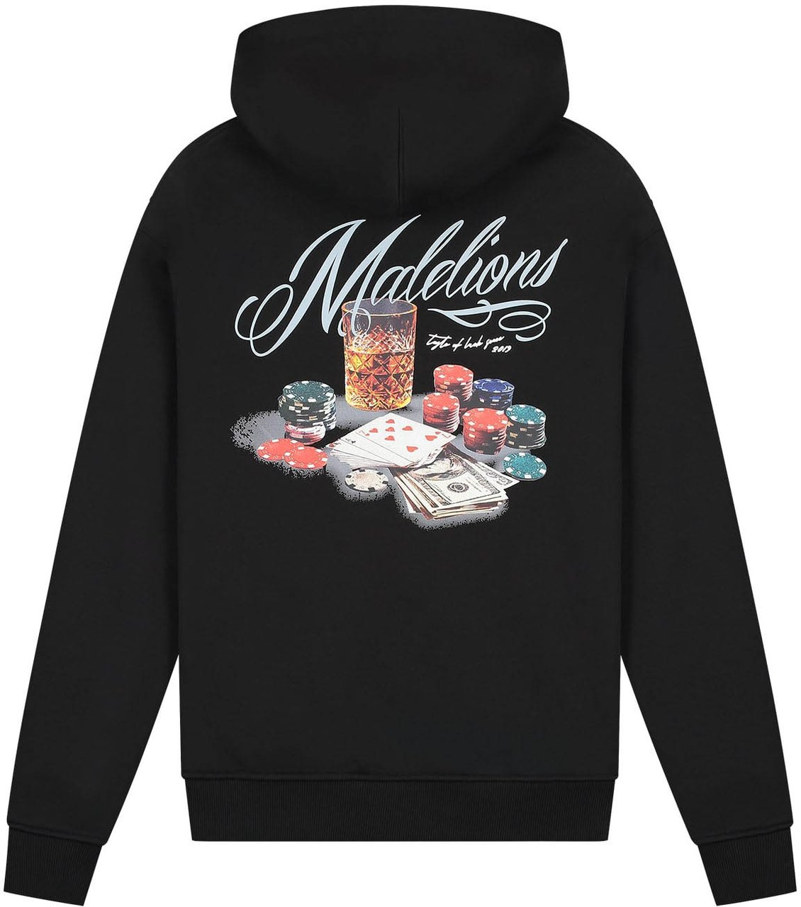 Malelions Malelions Men Playing Cards Hoodie Zwart