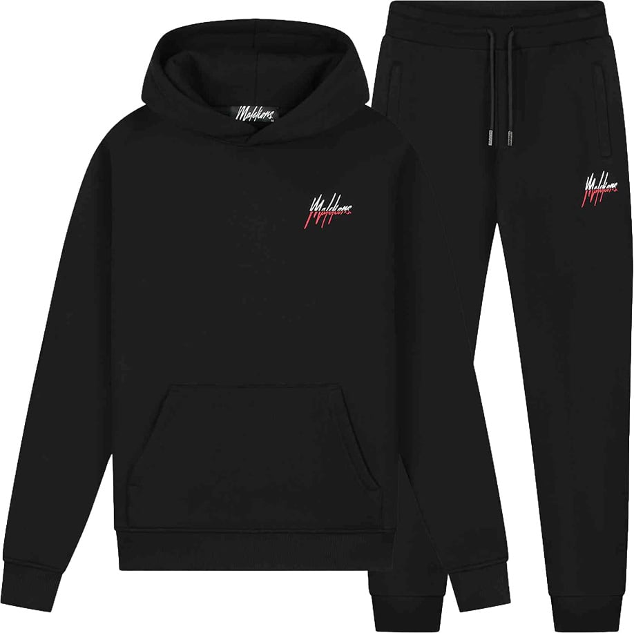 Malelions Men Split Tracksuit Zwart