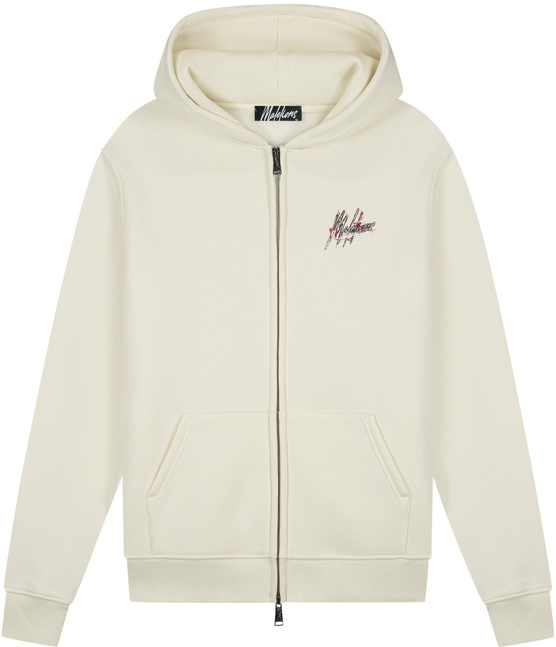 Malelions Malelions Men Splash Zip Hoodie Wit