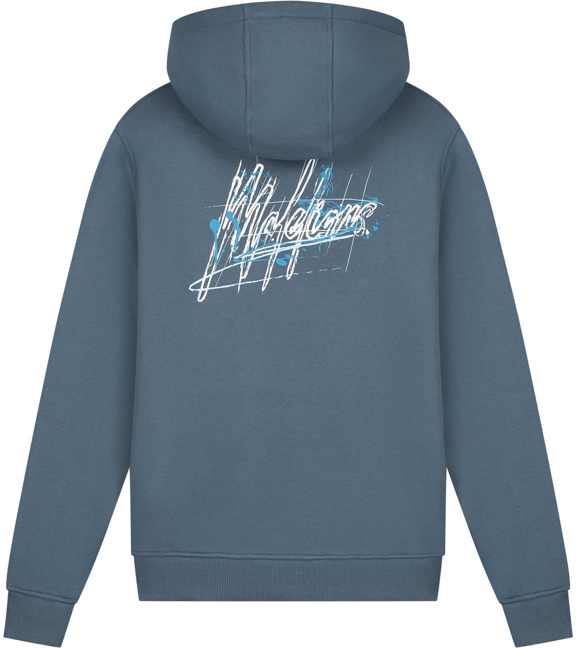 Malelions Men Splash Zip Hoodie Blauw
