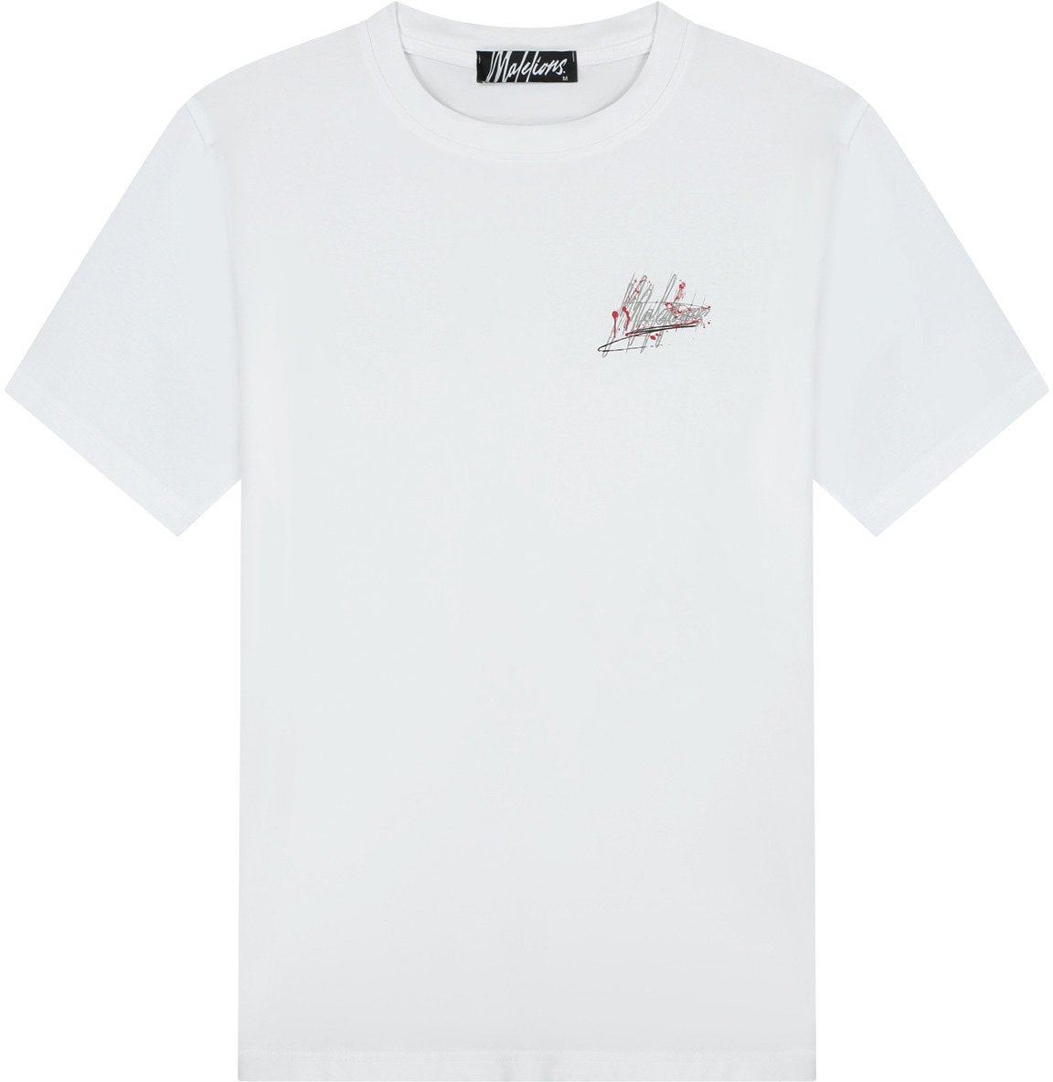 Malelions Malelions Men Splash T-Shirt Wit