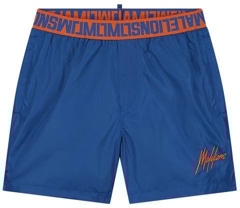 Malelions Malelions Men Venetian Swim Shorts Blauw