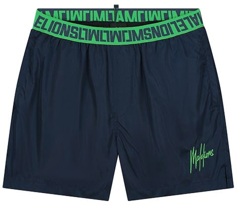 Malelions Malelions Men Venetian Swim Shorts Blauw