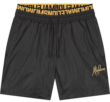 Malelions Malelions Men Venetian 2.0 Swim Shorts Zwart