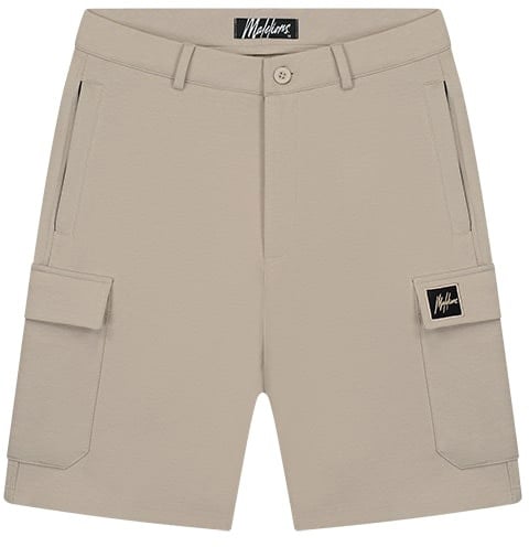 Malelions Malelions Men Signature Patch Cargo Shorts Taupe