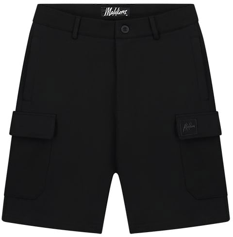 Malelions Malelions Men Signature Patch Cargo Shorts Zwart
