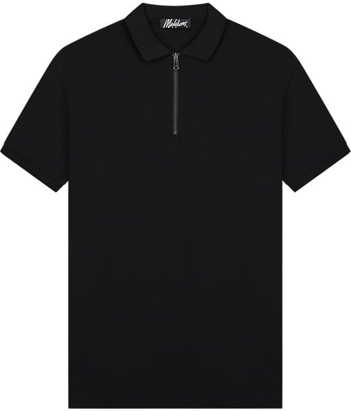 Malelions Malelions Men Signature Zip Polo Zwart