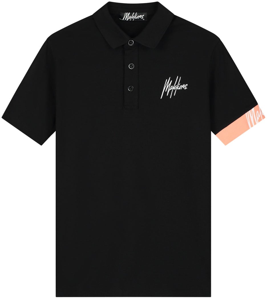 Malelions Malelions Men Captain Polo 2.0 Zwart