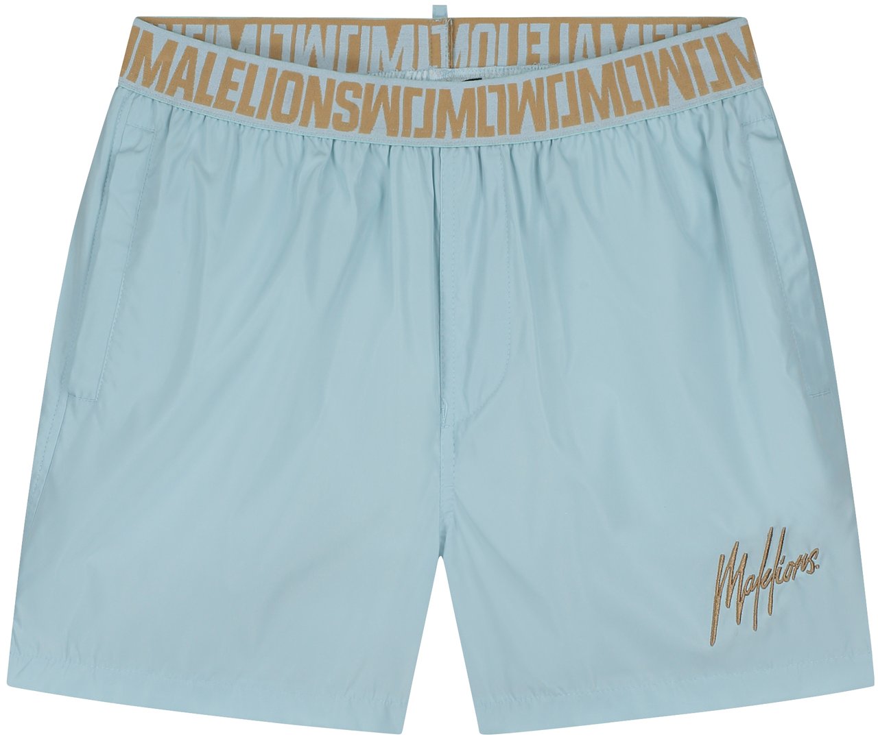 Malelions Malelions Men Venetian Swim Shorts Blauw