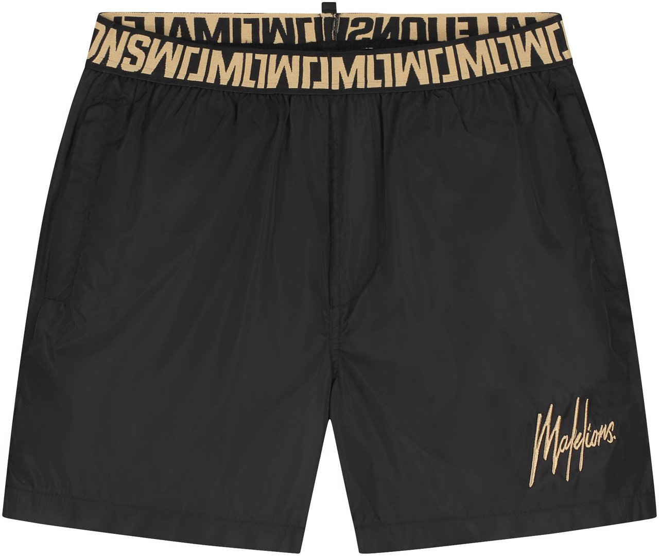 Malelions Malelions Men Venetian Swim Shorts Zwart
