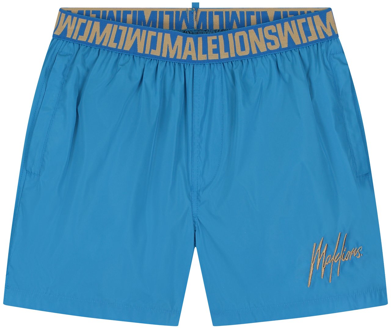 Malelions Malelions Men Venetian Swim Shorts Blauw