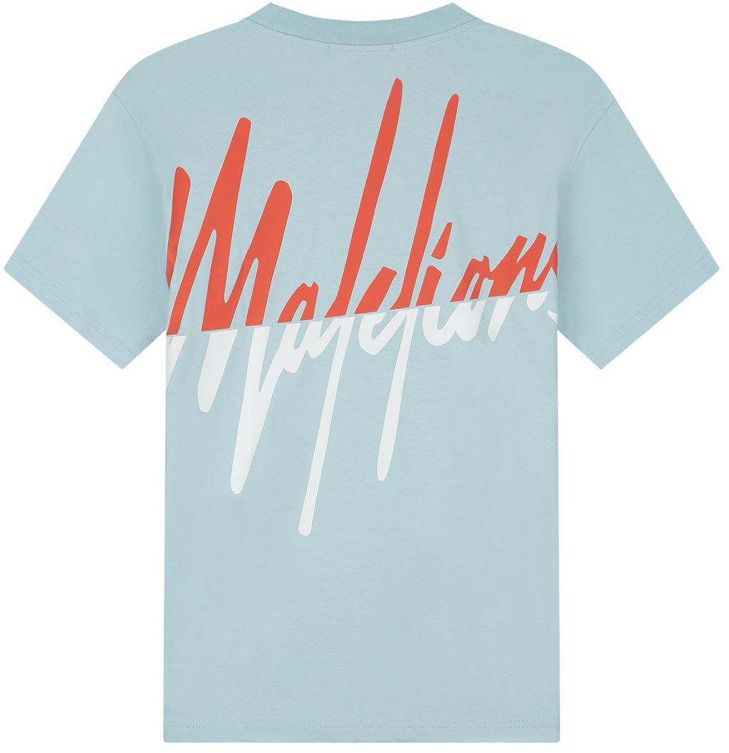 Malelions Malelions Men Split T-Shirt Blauw